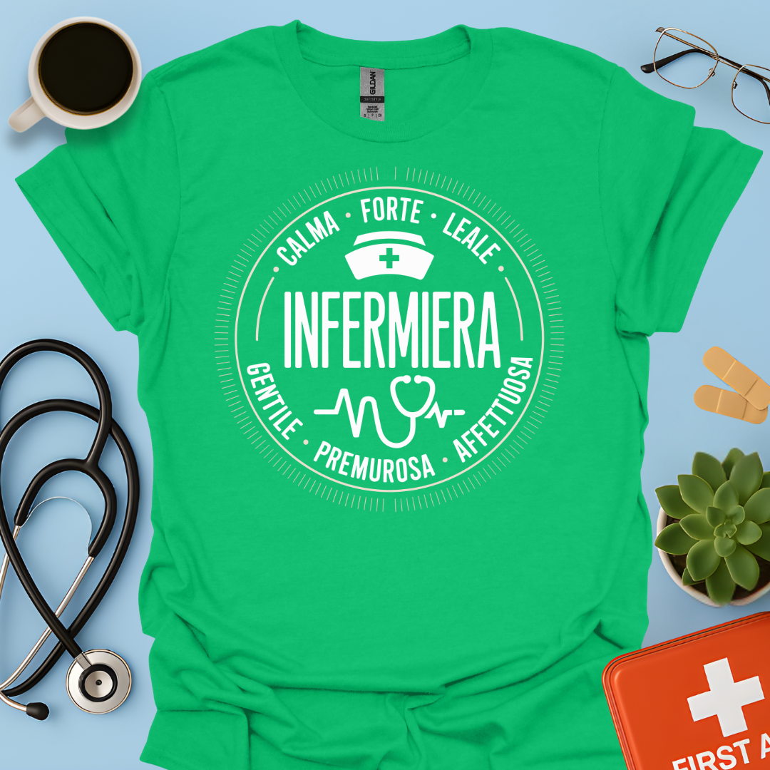 Infermiera Calma Forte Leale Maglietta