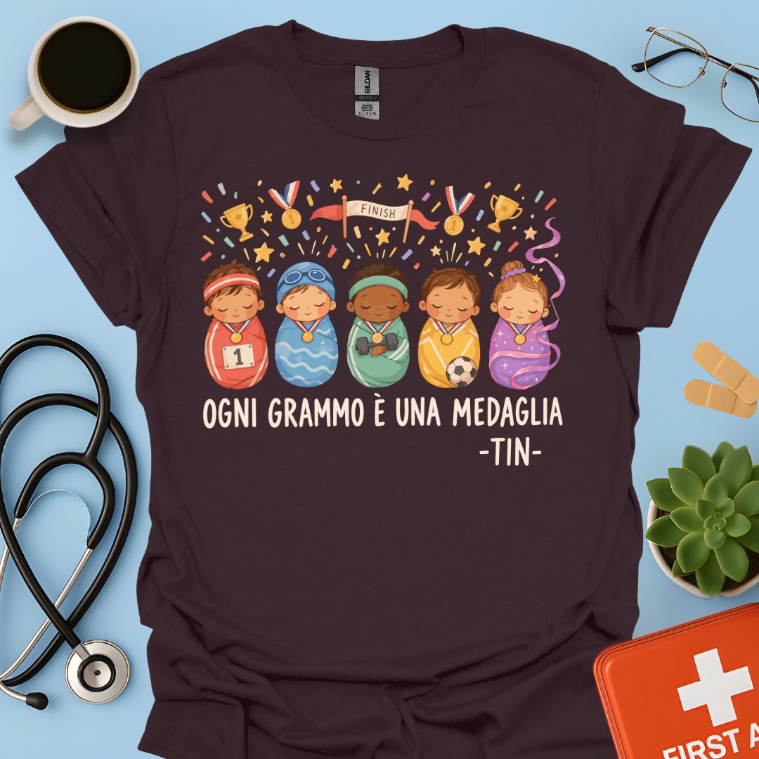 Maglietta TIN Neonati Campioni – Cioccolato Fondente