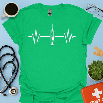 Battito Cardiaco, Linea Ecg, Siringa - Infermiere / Infermiera Maglietta