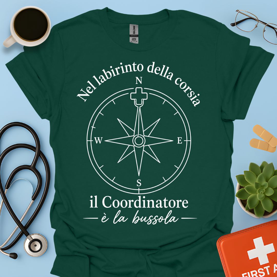 Maglietta Coordinatore Infermieristico – La Bussola della Corsia – Regalo Caposala