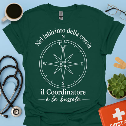 Maglietta Coordinatore Infermieristico – La Bussola della Corsia – Regalo Caposala
