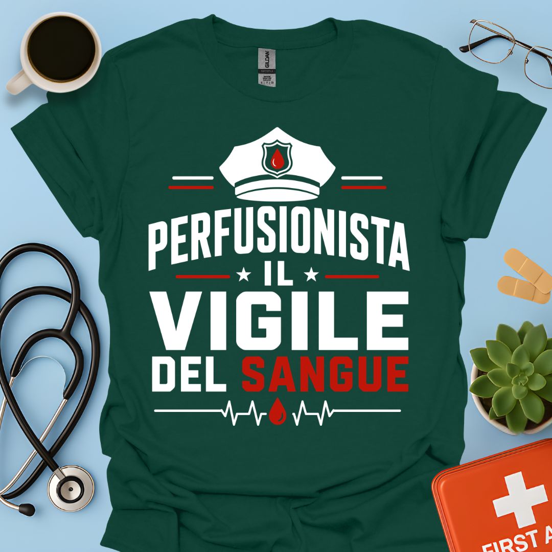 Regalo Perfusionista – Maglietta "Il Vigile del Sangue"