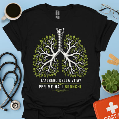 Maglietta Pneumologo – L'Albero della Vita? Per Me Ha i Bronchi