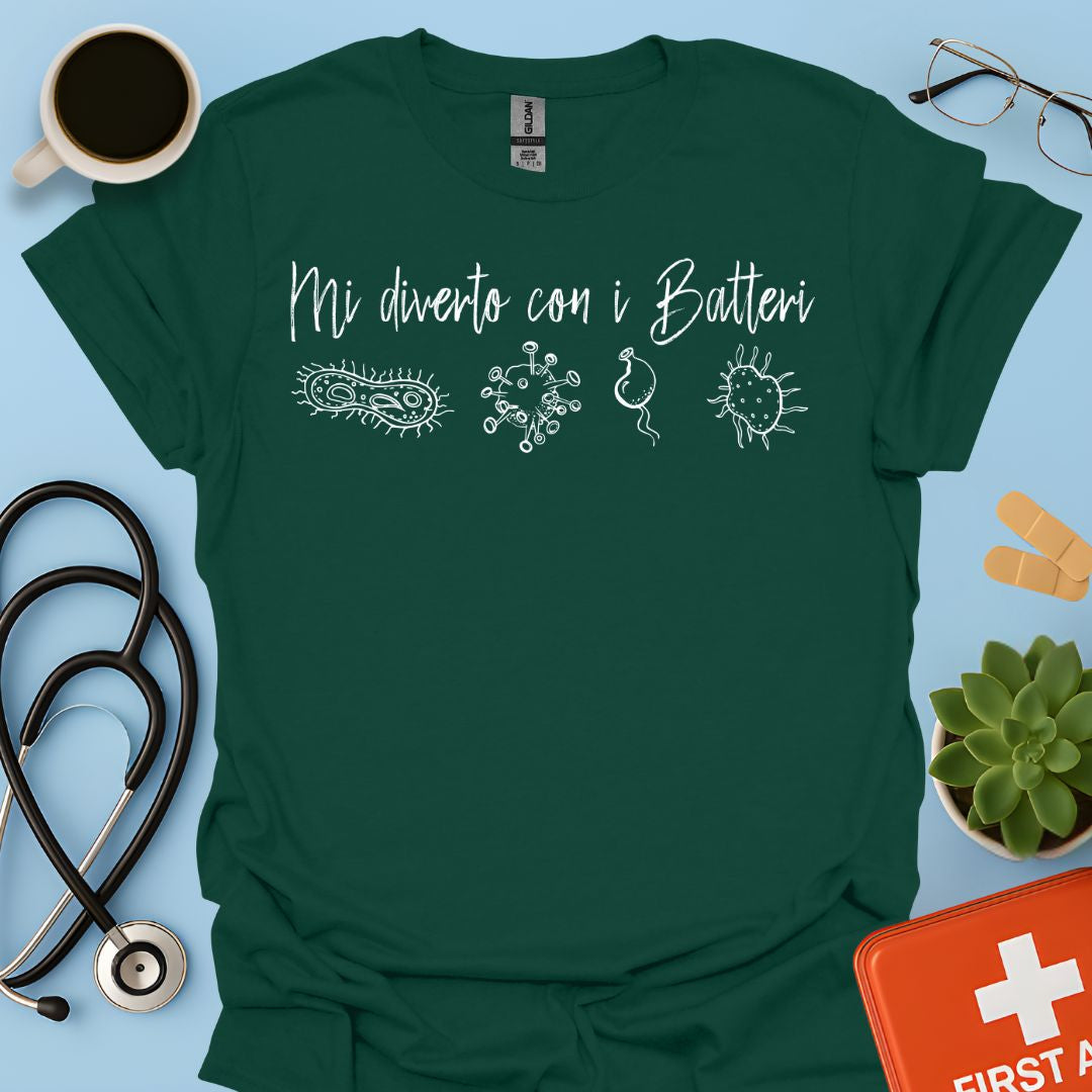 Maglietta Tema Microbiologia