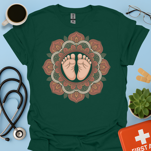 Mandala Piedini Di Neonato – Ostetrica Maglietta