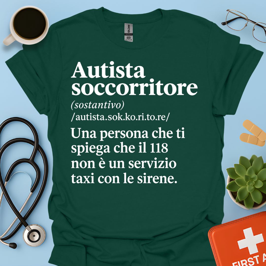 Maglietta Autista Soccorritore 118 – Regalo Divertente Ambulanza