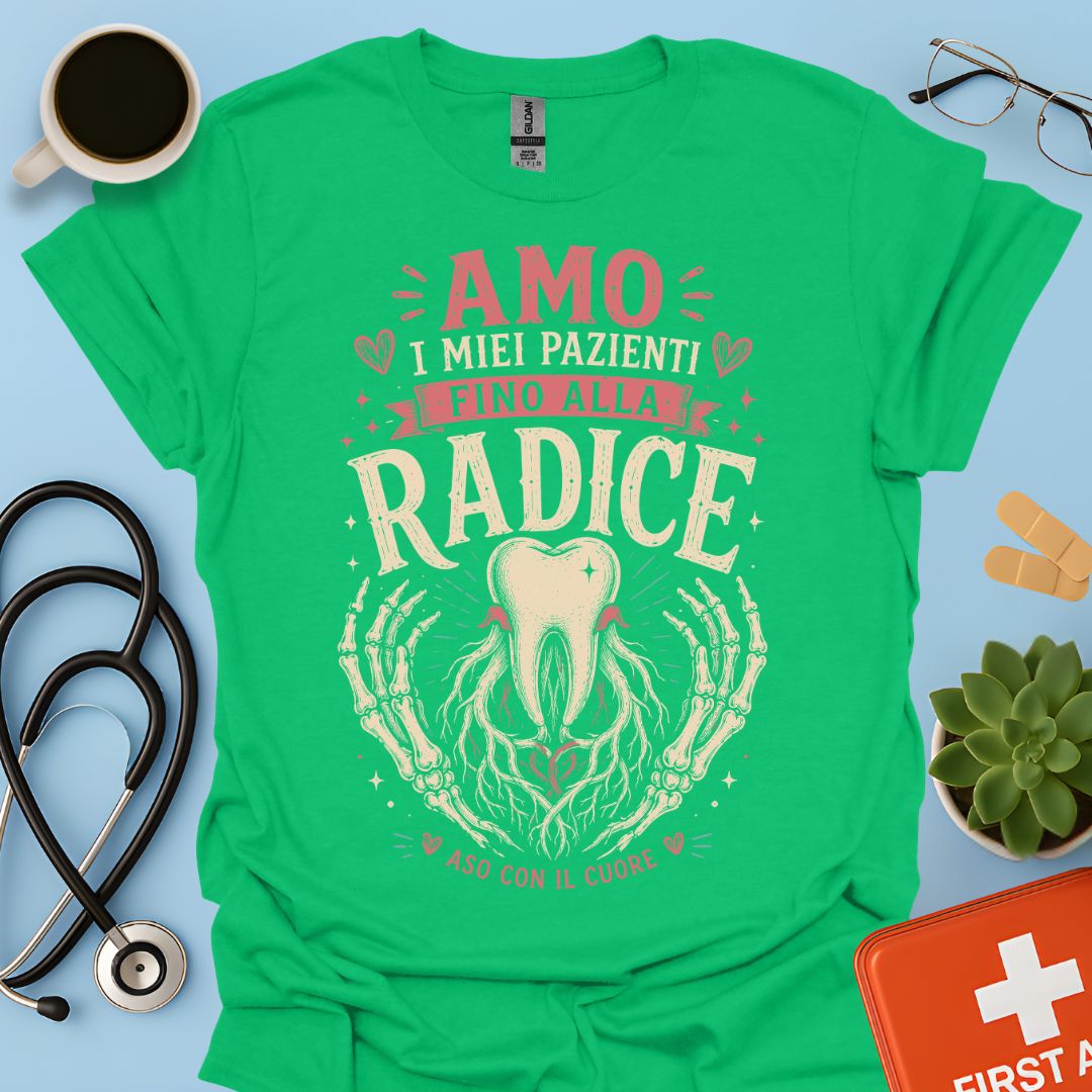 Maglietta ASO "Fino alla Radice" – Regalo Assistente Studio Odontoiatrico