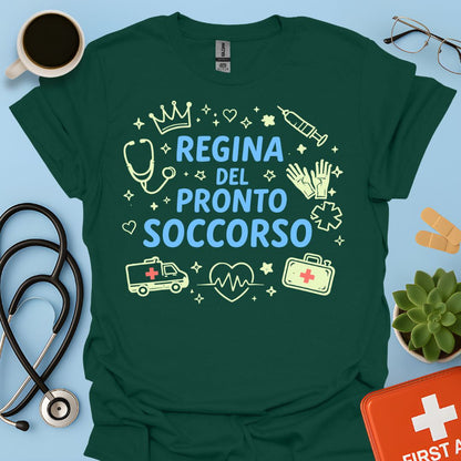 Regina del Pronto Soccorso - Maglietta Medico d'Urgenza