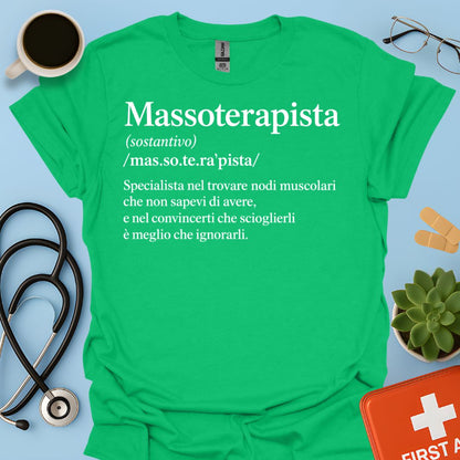 Maglietta Definzione Massoterapista
