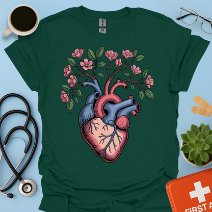 Anatomia Floreale Cuore Medicina Maglietta