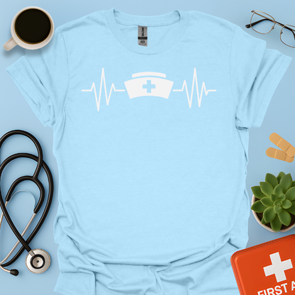 Battito Cardiaco, Linea ECG, Cappello Da Infermiera - Infermiera Maglietta