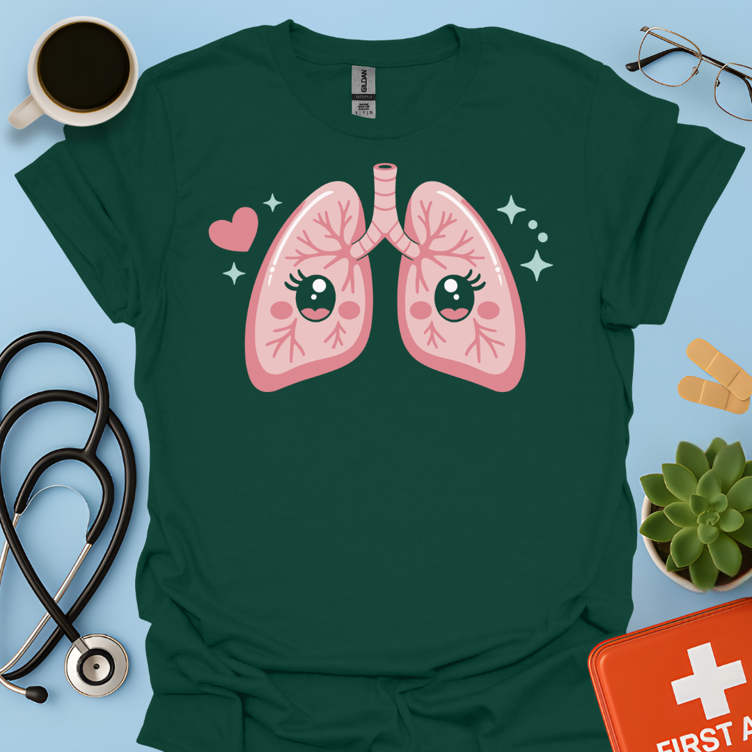 Disegno Dei Polmoni Carini - Medico Maglietta