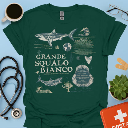Grande Squalo Maglietta Biologia Marina