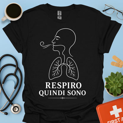 Maglietta Pneumologo – Respiro Quindi Sono - Regalo Medico Polmoni