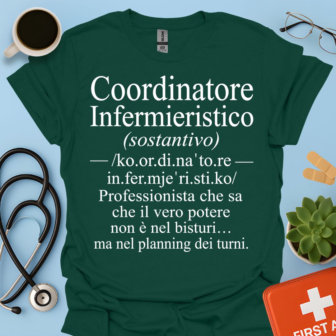 Maglietta Coordinatore Infermieristico – Il Potere è nel Planning – Regalo Caposala