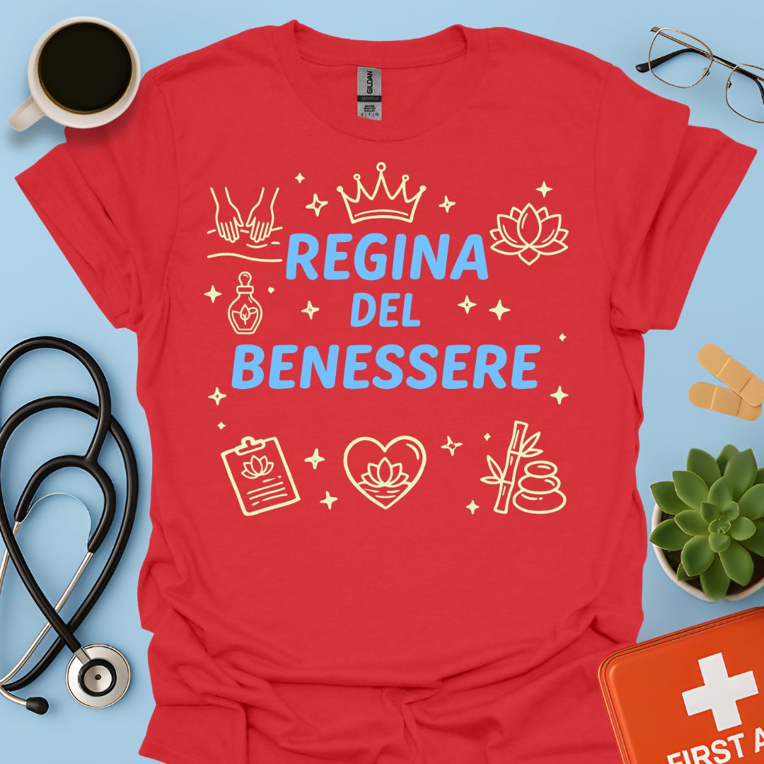 Regina del Benessere - Maglietta per Massofisioterapiste e Operatrici Spa