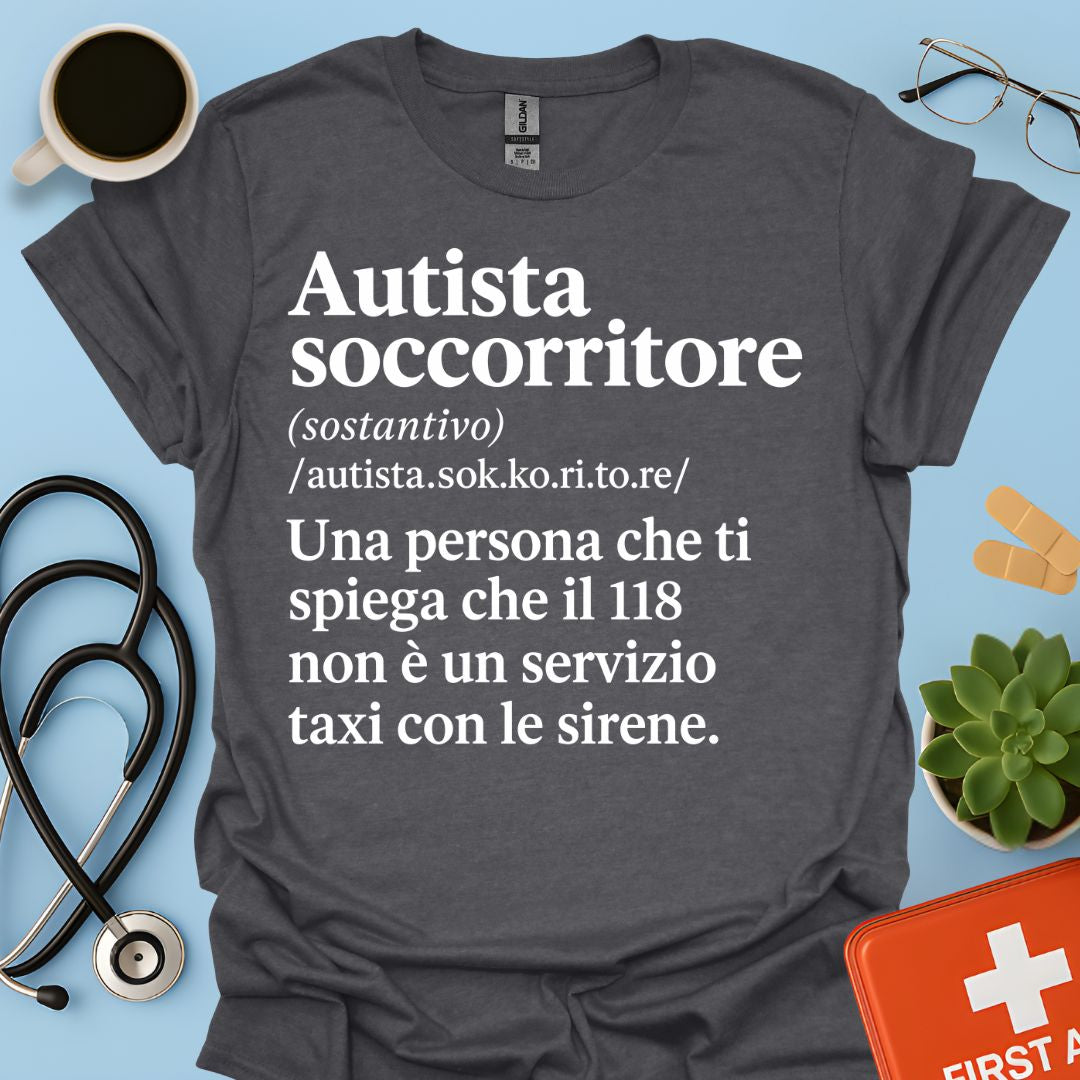 Maglietta Autista Soccorritore 118 – Regalo Divertente Ambulanza