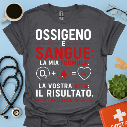 Perfusionista – Maglietta "Ossigeno e Sangue: La Mia Formula"