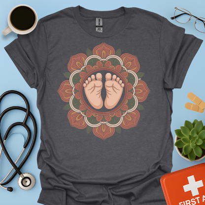 Mandala Piedini Di Neonato – Ostetrica Maglietta