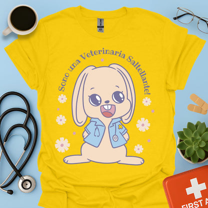 Sono una Veterinaria Saltellante! - Maglietta Divertente Veterinaria