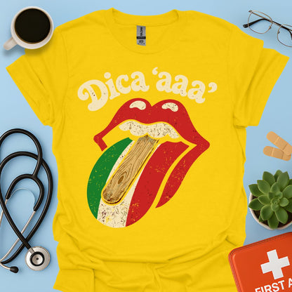 Dica 'aaa' - Maglietta Divertente e Vintage per Medico