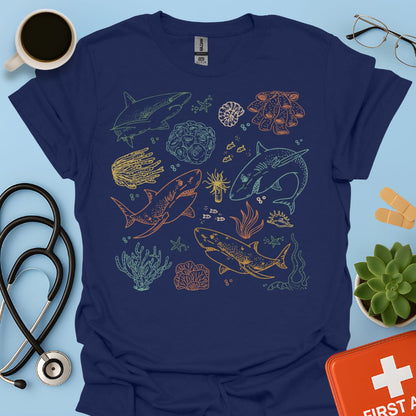 Squali Maglietta Biologia Marina