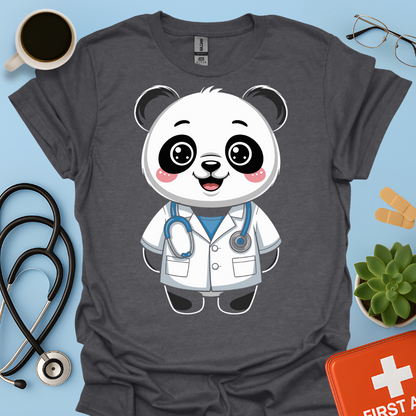 Panda Dottore Carino Maglietta
