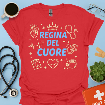 Regina del Cuore - Maglietta per Cardiologa e Infermiera di Cardiologia