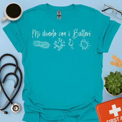 Maglietta Tema Microbiologia