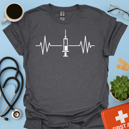Battito Cardiaco, Linea Ecg, Siringa - Infermiere / Infermiera Maglietta