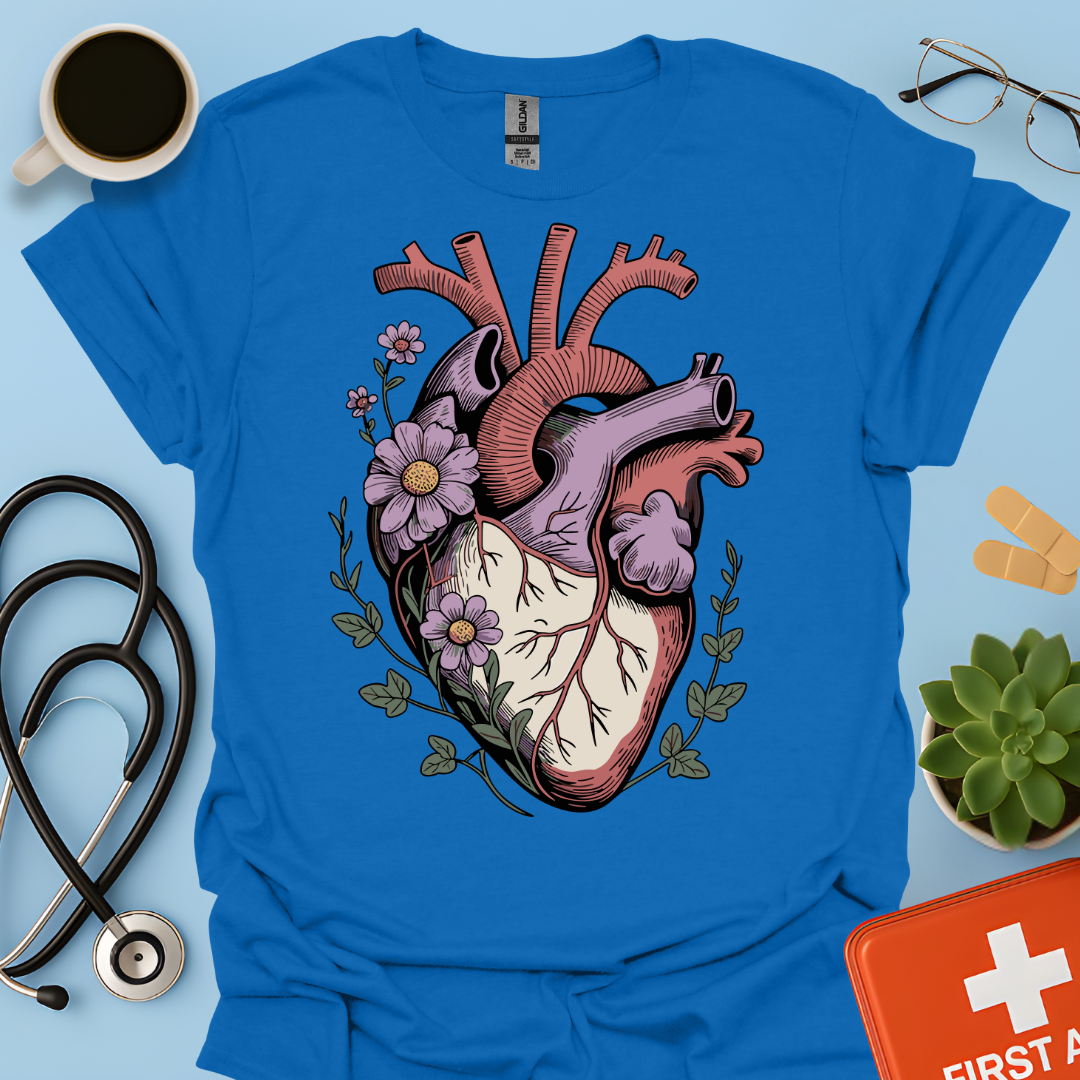 Anatomia Floreale: Cuore Medicina Maglietta