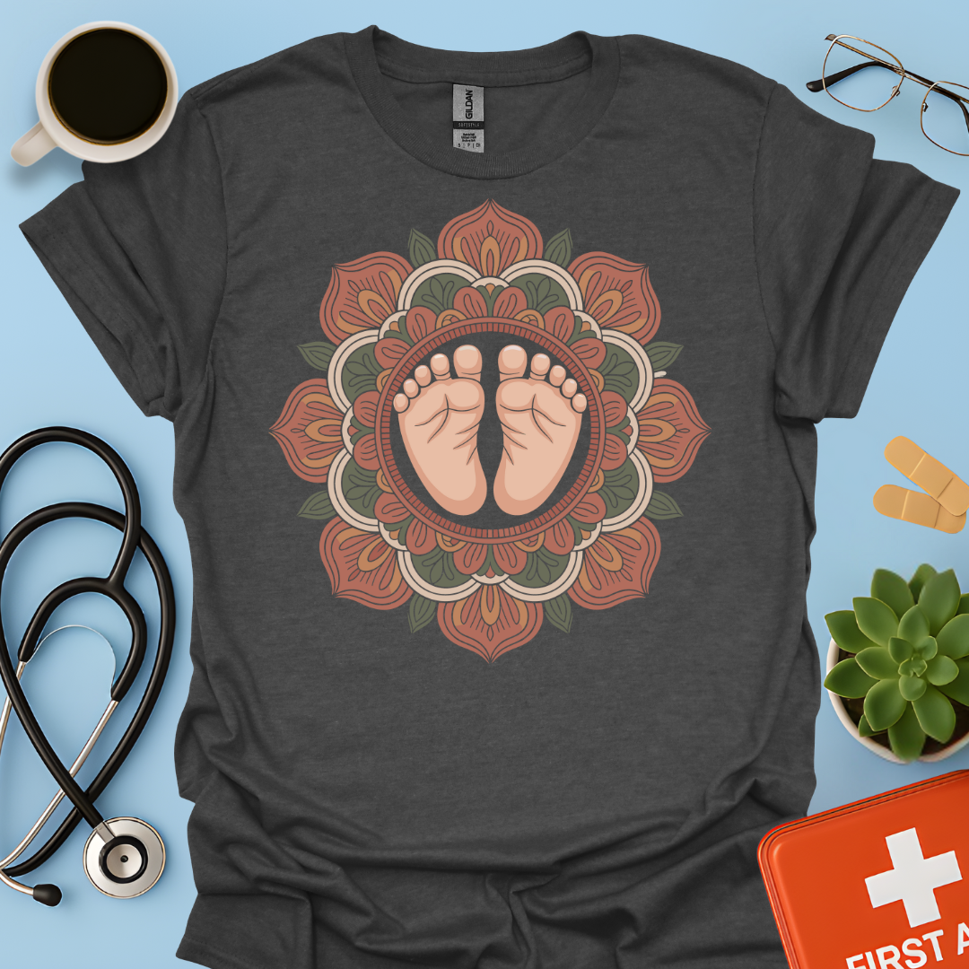 Mandala Piedini Di Neonato – Ostetrica Maglietta