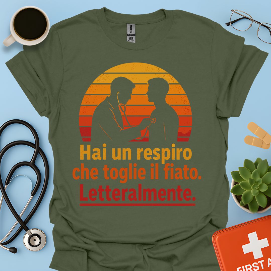 Maglietta Pneumologo – Hai un Respiro che Toglie il Fiato. Letteralmente