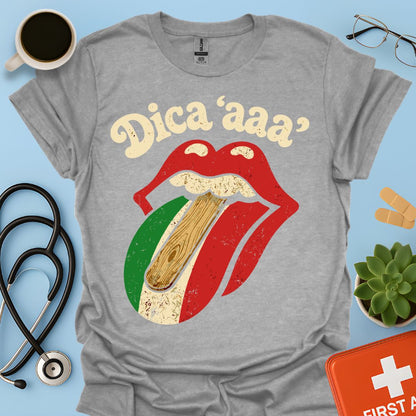 Dica 'aaa' - Maglietta Divertente e Vintage per Medico