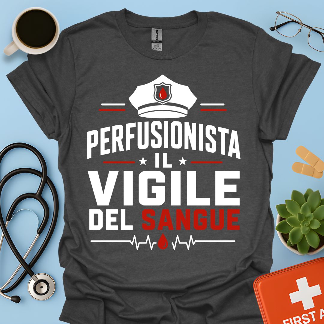 Regalo Perfusionista – Maglietta "Il Vigile del Sangue"