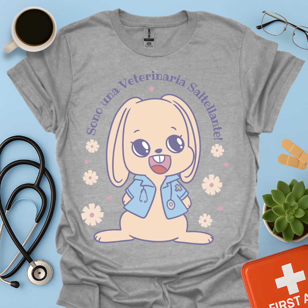 Sono una Veterinaria Saltellante! - Maglietta Divertente Veterinaria