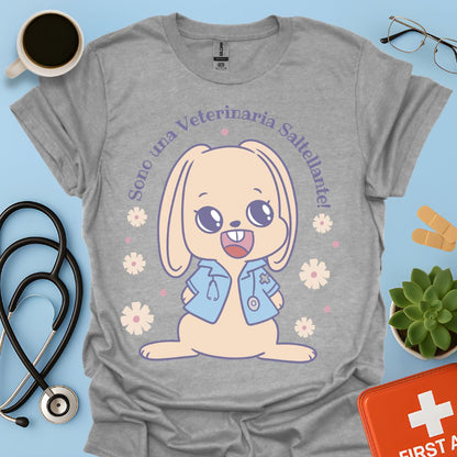 Sono una Veterinaria Saltellante! - Maglietta Divertente Veterinaria