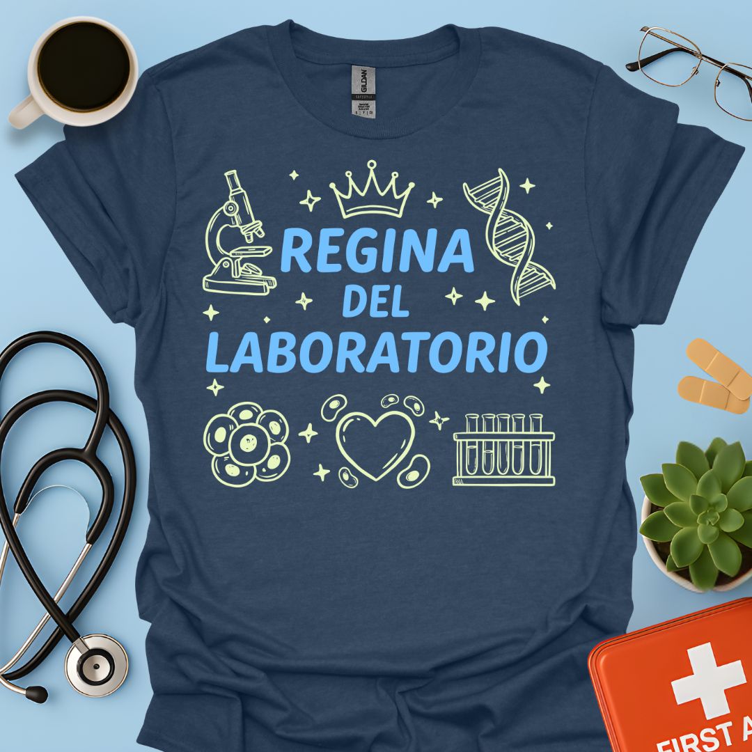 Regina del Laboratorio - Maglietta Tecnica di Laboratorio Biologa