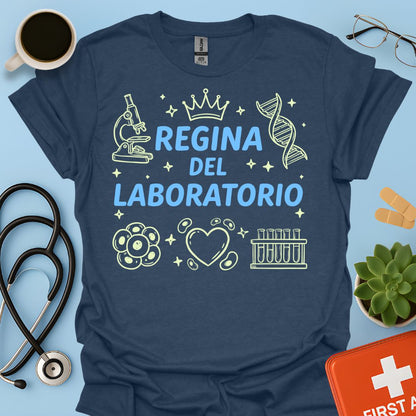 Regina del Laboratorio - Maglietta Tecnica di Laboratorio Biologa