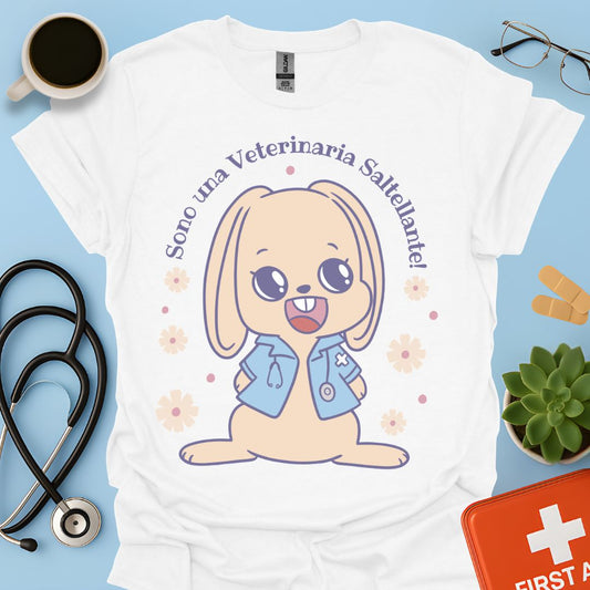 Sono una Veterinaria Saltellante! - Maglietta Divertente Veterinaria