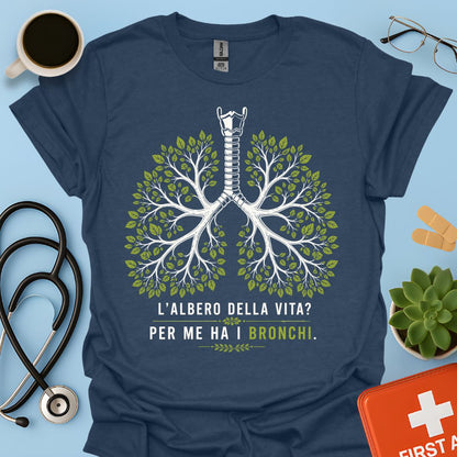 Maglietta Pneumologo – L'Albero della Vita? Per Me Ha i Bronchi