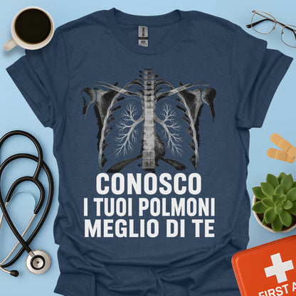 Maglietta Pneumologo – Conosco I Tuoi Polmoni Meglio Di Te