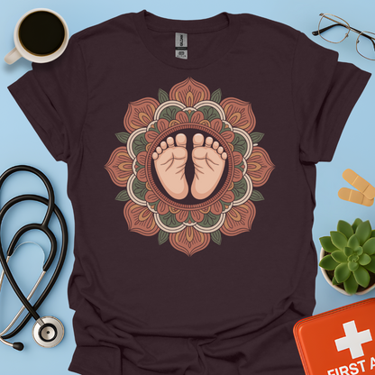 Mandala Piedini Di Neonato – Ostetrica Maglietta