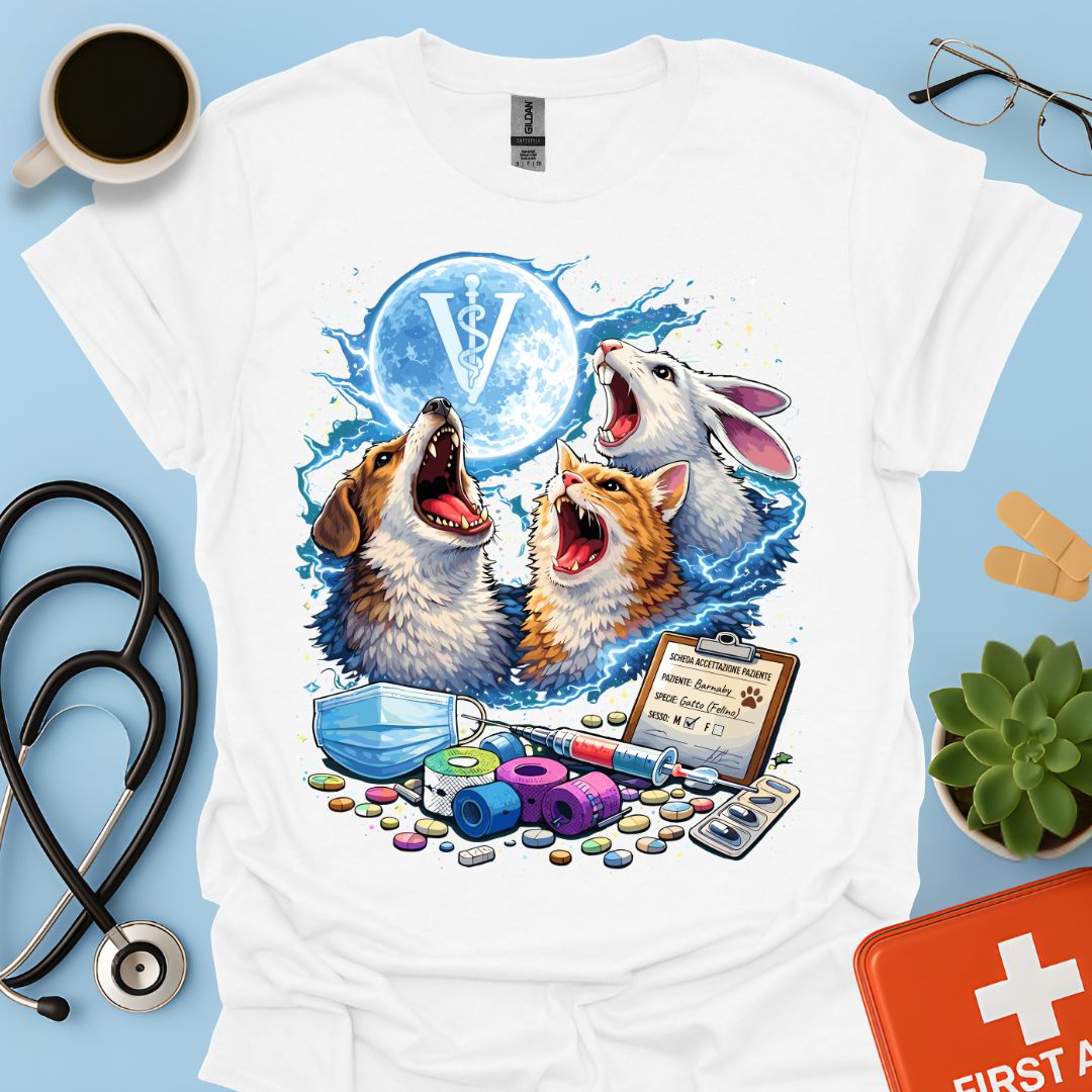 Maglietta Divertente per Veterinaria e Assistente