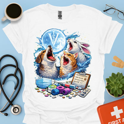 Maglietta Divertente per Veterinaria e Assistente