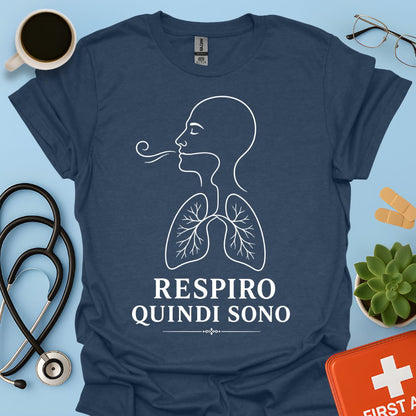 Maglietta Pneumologo – Respiro Quindi Sono - Regalo Medico Polmoni