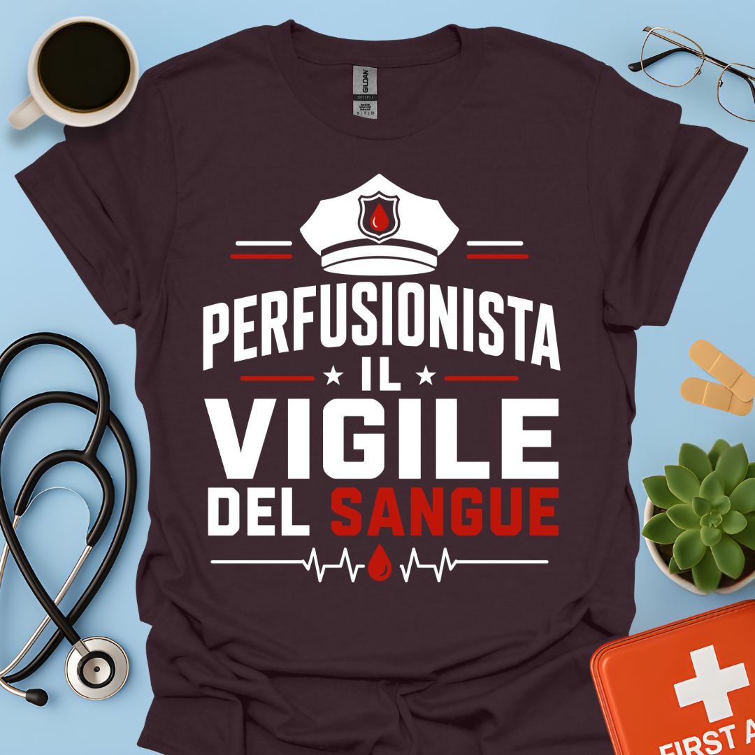 Regalo Perfusionista – Maglietta "Il Vigile del Sangue"