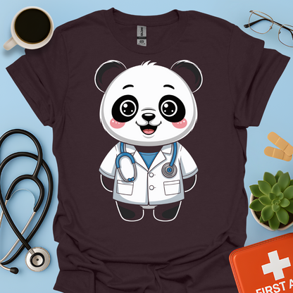 Panda Dottore Carino Maglietta