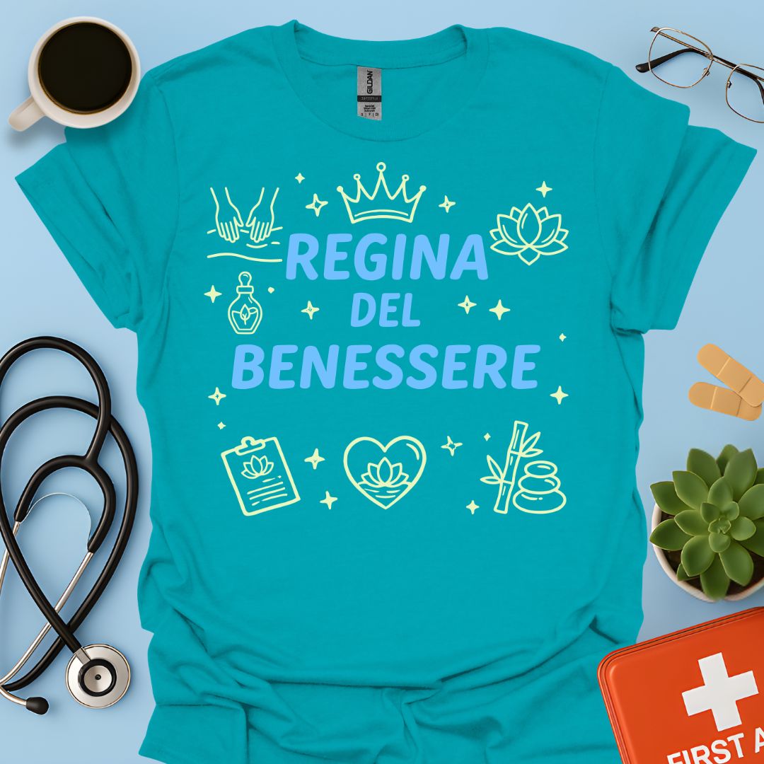 Regina del Benessere - Maglietta per Massofisioterapiste e Operatrici Spa
