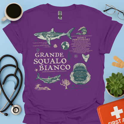 Grande Squalo Maglietta Biologia Marina